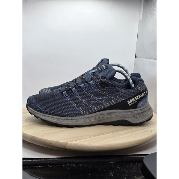 Merrell Fly Strike GTX Shoes Mens 9.5 Trail Running Hiking Outdoor Blue Sneakers - Picture 1 of 9